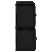 FAMIROSA Armadietto con 4 Cestini in Tessuto Nero 63x30x71 cm in Acciaio