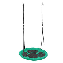XIUYU Albero Altalena, Nest all'aperto Altalena for i Bambini, 100cm Grande Rotonda piattino Swing Poliestere 500 £ Peso capacità, Installazione Facile, Verde (Color : Green)