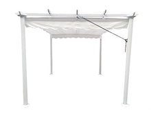 Michele Sogari & C. Srl Gazebo Pergola da Giardino 3X4 Telo in Poliestere 200 Grammi e Struttura in Alluminio (Bianco)
