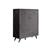 COUYY Armadio per Scarpe da Donna, Armadio per la casa, Stile di Lusso Leggero, Vernice Grigia, Moderno stoccaggio Multifunzionale di Grande capacità Semplice,80 * 35 * 100cm