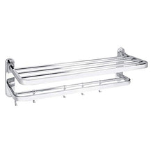 CHHD Portasciugamani, portasciugamani a Parete s Bagno ripiano Pieghevole in Acciaio Inox Doppio portasciugamani portasciugamani Appendiabiti con 5 Ganci per Bagno di casa Cucina WC Hot