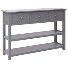 vidaXL Credenza Mobile con Ripiani e Cassetti Robusta Pratica Tavolino Laterale Salotto Grigio Anticato 115x30x76 cm in Legno Pioppo e Paulownia