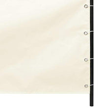 vidaXL Tenda Parasole Verticale in Tessuto Oxford Crema Protezione Antivento