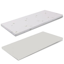 miasuite i sogni italiani Topper CORRETTORE in MEMORYFOAM per Materasso Singolo 90x190 Altezza 3 CM SFODERABILE Aloe Vera