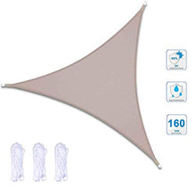 YYQ Vela Ombreggiante,Tenda Triangolare a Vela,Parasole,Protezione Raggi UV Telo da Sole,Impermeabile,Oxford,con Corda e Anello a D,per Pergola Esterni Verande,2x2x2m,Sabbia