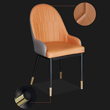 YILANS Set di 4 Sedia da Pranzo, Poltroncina, Sedia Imbottita con Braccioli, Gambe in Metallo, Design Vintage, Portata 110 kg, Comoda e Facile da Montare,Marrone
