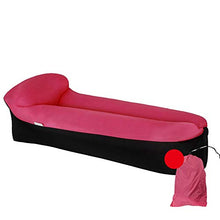HongTeng Divani Letto Gonfiabile del sofà del Cuscino Divano Letto Pigro Creativo Moda Campeggio Spiaggia di Viaggio Portatile Aria pisolino Letto 185 × 70 cm (Color : Pink)