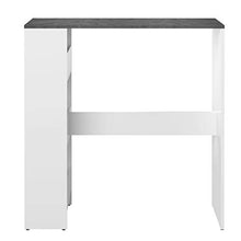 Temahome Tavolo da Bar Gavarnie, Particle Board, Bianco/Grigio (White & Concrete), 94 x 40 x 101 cm