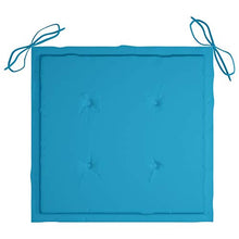 vidaXL Sedie da Giardino 2 pz con Cuscini Blu in Massello di Teak