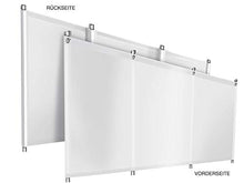 ! Protezione antivento da campeggio in telone di qualità per camion (telone per camion), stabile, con linguette e occhielli (1,4 m x 9 m, bianco RAL9010)