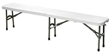 Panca da giardino/Camping rettangolare bianco – Accessorio da tavolo – ideale per picnic della Famiglia o amici – 182 x 44,5 x 7,5 cm