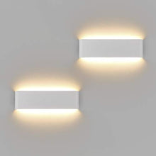 Klighten 2 Pezzi Applique da Parete 30cm Interno LED, 10W 910 Lumen Lampade da Parete Moderne in Alluminio, Lampada Muro per Soggiorni, Camere da letto, Corridoi, 3000K Bianco Caldo, Bianco