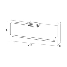 Tiger Cliqit Portasciugamani, ABS, Acciaio Inox Spazzolato, Grigio Scuro, 27,8 x 9,4 x 2,7 cm