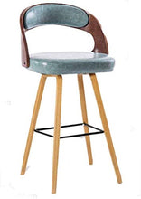 YS Sedia in Legno Massello Casual Creativo Di Alta Personalità Moderno Minimalista Schienale Alto Sgabello da Bar,Io