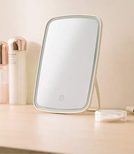 LYP Specchio per Il Trucco Specchio per Il Trucco Femminile Desktop LED Luce Portatile Pieghevole Luce Specchio dormitorio Desktop Netto Rosso con