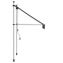 vidaXL - Tenda da sole retrattile, funzionamento a mano, 100 cm, a righe, colore: Blu/Bianco