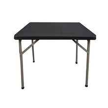 YRC Salva Spazio Tavolo Pieghevole Quadrato Tavolo da Pranzo per Uso Domestico Piccola scrivania all'aperto Picnic Artifatto Anti-Rust Craft Table .2021 Ultime. (Color : Black)