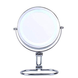 Specchio per Il Trucco, Specchio da Tavolo , Viaggio , Specchio per Il Trucco con Luce a LED, con Interruttore, Lente d'Ingrandimento 10 Volte, Specchio per Il Trucco da appoggio