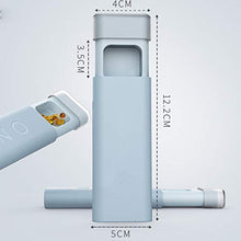 HEALLILY mini portapillole dispenser di medicinali 3 scomparti porta pillole portaoggetti scatola di subpackaging per viaggi giornalieri a casa 2 pz (blu)