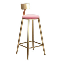 YS Sedia Sgabello da Bar Sedile Bar, Ferro Arte Tempo Libero Moda Nordica Pranzo a Casa Stile Industriale Cuscino Alto Cafe Cucina Pub,73 cm