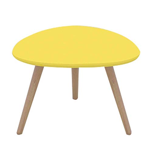 H-Comodini Camera Tavolino Laterale Desk Ins Vento Tatami Tavolino |Nordic Piccolo Tempo Libero Semplice Tabella Bovindo Computer da Tavolo |Soggiorno Tavola Rotonda Divano Tavolino (Color : Yellow)