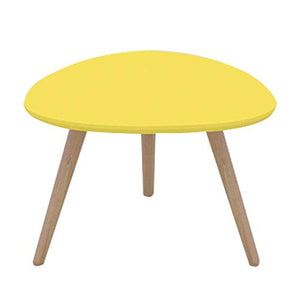 H-Comodini Camera Tavolino Laterale Desk Ins Vento Tatami Tavolino |Nordic Piccolo Tempo Libero Semplice Tabella Bovindo Computer da Tavolo |Soggiorno Tavola Rotonda Divano Tavolino (Color : Yellow)