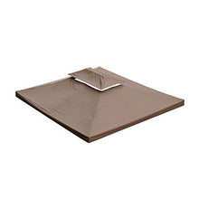 Outsunny Tetto di Ricambio Sostitutivo per Gazebo da Giardino Impermeabile Poliestere 3x4m Marrone