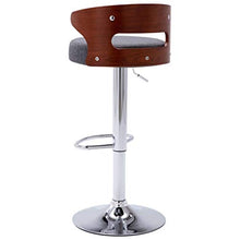 UnfadeMemory Sgabelli da Bar Moderno Sedia Cucina Alta con Schienale, Altezza Regolabile Sgabello da Bar 2 pz in Legno Ricurvo e Similpelle (Grigio Scuro)