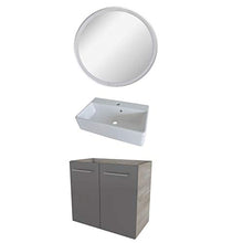 FACKELMANN Set di mobili da bagno sottile 3 pezzi Lima con mobiletto, 35 cm di profondità e bacino in ceramica 60 cm