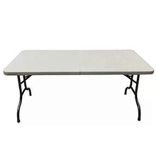 YUIJ Tavolo Pieghevole Soffocato Soffiatto Deluxe, Tavolo Pieghevole Portatile, Tavolino Lungo, per La Casa All'aperto E Altri Bianchi,Bianca,240 * 74 * 74