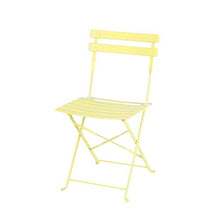 Beliani Set da Esterno 3 Pezzi Tavolino 2 Sedile Pieghevoli Metallo Verde Limone Fiori