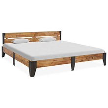Tidyard Giroletto in Massello di Acacia Finitura Spazzolata 160x200 cm/180x200 cm/200x200 cm,Legno Massello di Acacia/Facile da Montare/Stabile e Durevole,Disponibile in Diverse Misure