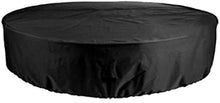 Telo copritavolo da esterno Patio Mobili di protezione Covers Tavolo da giardino rotondo in rattan mobili Fodere antivento impermeabile Pioggia Neve polvere antivento Anti-UV (nero) Copertura protetti