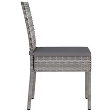 FAMIROSA Sedie da Pranzo per Giardino 4 pz in Polyrattan Grigio-5109