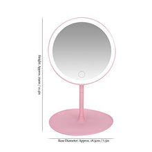 Specchio cosmetico regolabile, specchio per trucco da tavolo con ricarica USB con luce a LED e base di archiviazione per il viaggio in bagno da tavolo