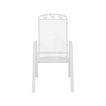 greemotion Sedia impilabile giardino “Toulouse” in acciaio rivestito in plastica, ca. 55 x 97 x 73 cm, portata massima fino a 110 kg, bianca