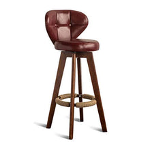 Sgabello Sedie Bar Barstools Sedie da bar rotanti in legno for la casa, bancone da bar for caffè, sgabelli da pranzo for la colazione in ecopelle for il tempo libero con schienale Arredo bar Cucina