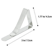 Clip per tovaglia, in acciaio inox, morsetti per copertura da tavolo, clip da picnic, supporto per tovaglia, per picnic, tendoni, matrimoni, feste, barbecue, 12 pezzi