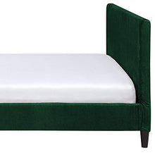 Beliani Fodera per Letto in Tessuto Verde Scuro Poliestere Lavabile 180 x 200 cm FITOU