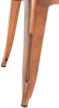 Panchetto Multiuso Armin in Metallo I Sgabello Industriale Impilabile I Sgabello Fisso Urban da Cucina Alt. 46 CM I Carico Max 200 kg, Colore:Rame