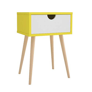 Comodino Tavolo Comodino caffè Moderna Bagagli Camera Mobili for la casa Petto Moderno Semplice Bedstand Living Home (Color : Yellow, Dimensione : Single Layer)