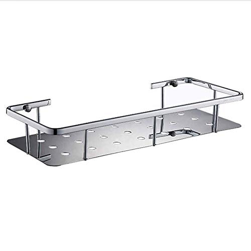NHLBD Mensola da Bagno, mensola portaoggetti - Bagno Rack for Doccia a Parete Rack di stoccaggio Rettangolare for Bagno con Un Asciugamano su ferrovia (300x140x50mm) partizione Bagno
