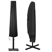 JIE Pratica Copertura per ombrellone da Esterno Ombrello Antipioggia e Antivento Copertura Grande Copertura per ombrellone Dritta Nera 200