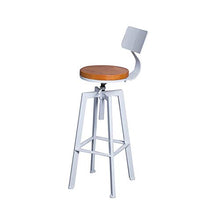 C-J-X STOOL/CHAIR Sgabelli da Bar in Stile Industriale, Sgabelli da Bar in Ferro Art Spin con Schienale Sgabello da Bar per Colazione Ascensore Domestico Dimensioni: 30 * 63-83 Cm(Color:#1)