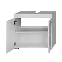trendteam smart living Mobili, Derivato del Legno, Bianco/Bianco (Alta lucentezza), 60 x 56 x 34 cm