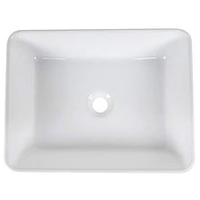 Lavello Cucina Hotel, Lavabo da appoggio in ceramica, 48,5 x 37 x 14 cm, Colore: bianco