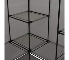 Soulong - Armadio portatile in tessuto, per camera da letto, armadio, a forma di L, con binari 130 x 87 x 169 cm