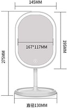 ZCCL Specchio per Il Trucco Specchio per Il Trucco LED, [Ricaricabile] Specchio per Il Trucco Portatile con luci, Interruttore Touch Screen, Specchio cosmetico a Risparmio energetico con rotazion