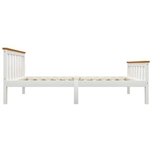 Lasamot Struttura Letto con 2 cassetti, Struttura Letto in Legno massello di Pino Adatto per Materasso 100x200 cm (Materasso Non Incluso), Bianco e Marrone