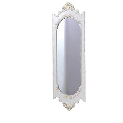 Gcgg Specchio da parete a tutta lunghezza, grande ed elegante cornice specchio da parete in legno incorniciato, specchio da trucco, per toletta, ingresso camera da letto o bagno